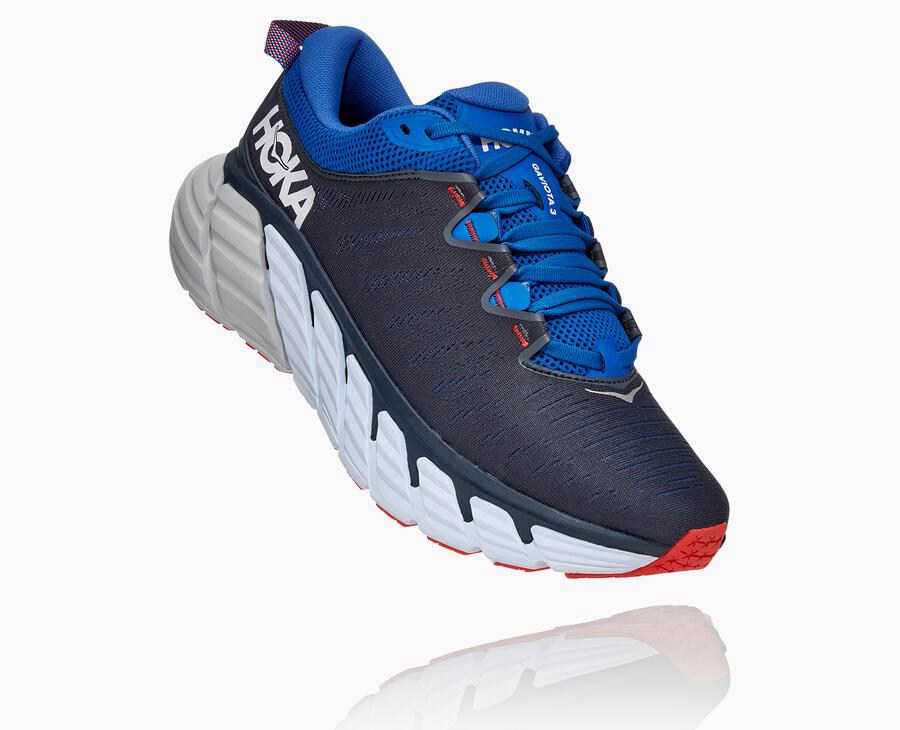 Hoka One One Tenisky Panske Čierne/Modre - Gaviota 3 - 84029-YUPQ